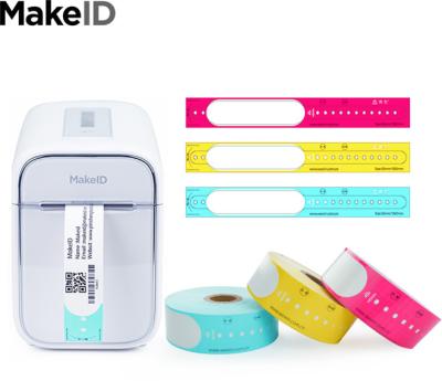 China MAKEID Black And White Custom 22 Medical Wristband Printer Easier To Use Than TSC-225 for sale