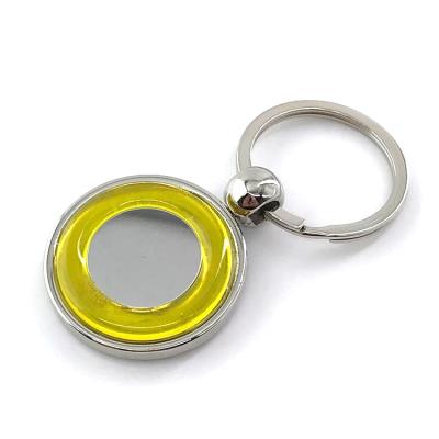 China Gift Custom Personalized Rubber Blank Round PVC Key Chain Soft Custom Plastic Color Keychain for sale