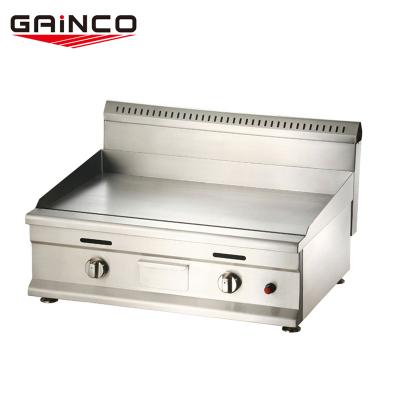 China Restaurant Kitchen Factory Price Hotel Kitchen Equipment Stainless Steel 12mm Commercial Flat Plate Gas Griddle for sale