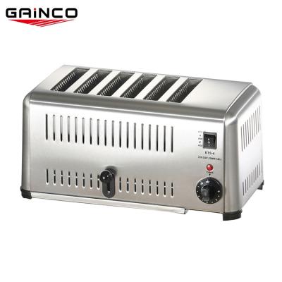 China Outdoor 2.5kw 6 Slice Commercial Bread Toaster / 6 Logo Slots Toaster / 6slice Toaster Pop for sale