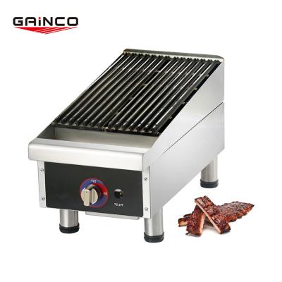 China Easily Assembled Outdoor BBQ Gas Grills Stainless Steel Lava Rock Portable Barbecue by Gainco for sale