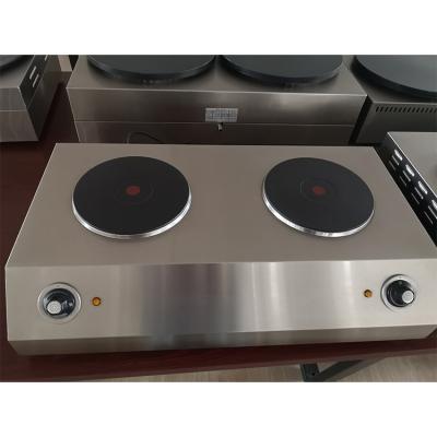 China Hotel kitchen appliances industrial electric cooking cooktop 2.6kw stove heater with 2 burners for sale