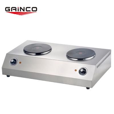 China Hotel Kitchen Equipment 2 Burner Table Top Electric Stove / Portable Electric Double Burner Hot Plate for sale