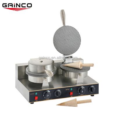 China GAINCO Outdoor Hotel Waffle Cone Waffle Maker Mini Waffles Cones Bakers Non-Stick Commercial Ice Cream Cone Baking Machines for sale