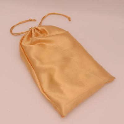 China Necklace Earrings Rings Bracelet Organizer High Quality Satin Draw String Jewelry Packaging Bags Large Gold Satin Drawstring Bags With Logo Custom for sale