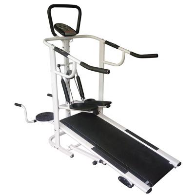 China Running/Step/Pushups/Twisting Running Height Folding Treadmill Machine With 3 Manual Incline Settings for sale