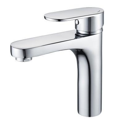 China Sense Faucets Modern Bathroom Basin Mixer Tap Basin Faucet Square Brass Faucet for sale