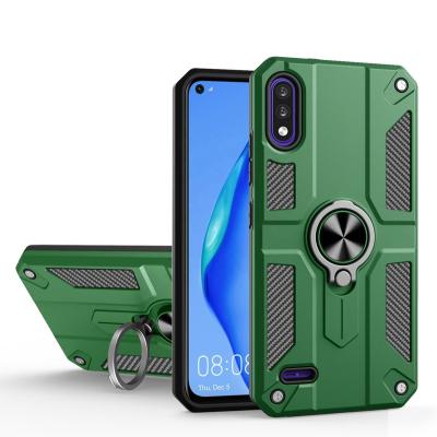 China Shockproof Military Grade Drop Test Heavy Duty Protection Against Impact Protection Drop Ring Bracket Mobile Phone Case For LG Series for sale