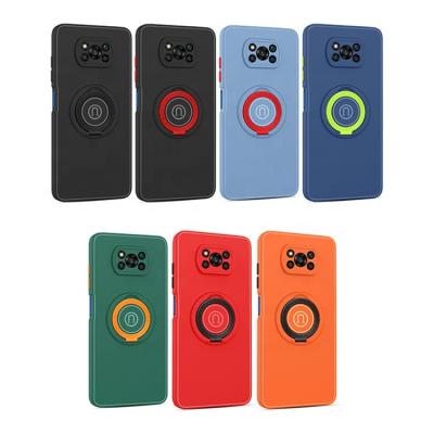 China The New Designed Luxury Shockproof Phone Case For Apple Phone For XIAOMI Series Pure Color Ring Case for sale