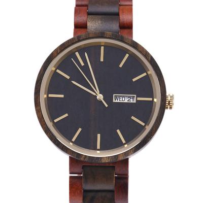 China 3 hand minimalist design wooden watch for sale