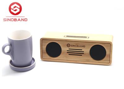 China Geleide Lichte Houten Bluetooth-Spreker met Wekker & FM-Radio Te koop