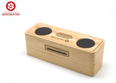 China Spreker van het Bamboe de Houten Bluetooth van de hifikubus voor Smartphone/Laptop Te koop