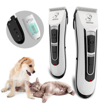 China Viable High Quality Ceramic Blade Dog Cat Shaver Pet Hair Clippers Rechargeable Professional Trimmer Set from SMEHNSER for sale