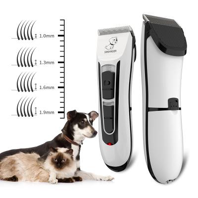 China Wholesale USB Rechargeable Dog Hair Clippers Dog Hair Cutter Professional Rechargeable Pet Hair Trimmer Cordless Pet Clippers for sale