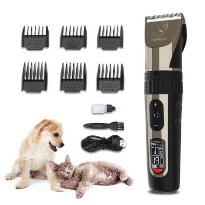 China Viable Clipper Shed Rechargeable Animals Pet Clipper Dog Cat Dog Pet Grooming Clippers Hair Trimmer Shaver Kit For Pet Shops for sale