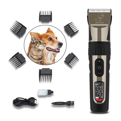 China Wholesale Custom Professional Viable LED Display Metal Professional Pet Grooming Clippers Silent Pet Clipper for sale