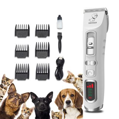 China Viable Low Noise Rechargeable Dog Razor Pet Clippers Dog Profession Grooming Electric Hair Trimmer Cordless Clipper For Dog Pets for sale