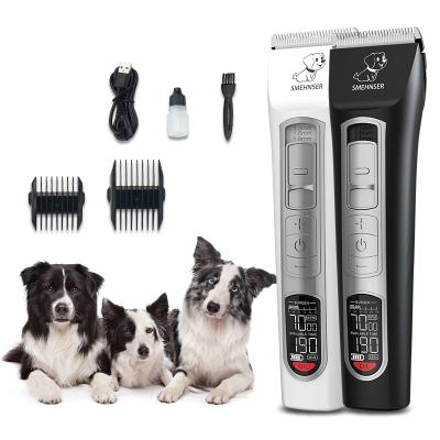 China SMEHNSER Viable New Product Rechargeable LCD Pet Hair Trimmer Pet Hair Grooming For Dog Hair To Remove Clipper for sale