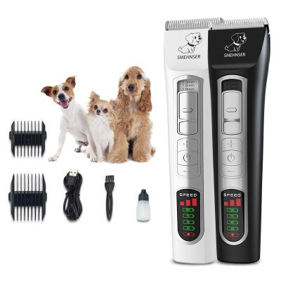 China Viable Professional Low Noise Rechargeable Trimmer Dog Clippers Pet Mascotas Pet Mascotas Grooming Electric Dog Clippers for sale