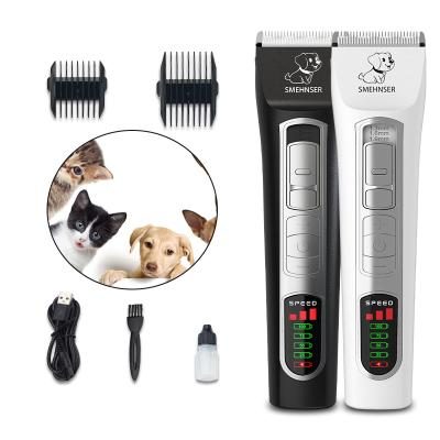 China Viable Low Noise Quiet 3-Speed ​​Dog Grooming Kit Rechargeable Cordless Pet Hair Clipper Trimmer Shaver Dog Clipper For Dog Cat for sale