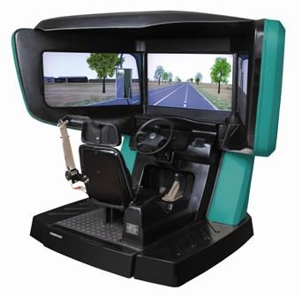 China Interactive virtual driving simulator , police car driver simulator for sale