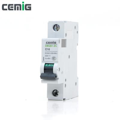 China 2018 New CEMIG SOLAR DC MCB Miniature Circuit Breaker For Sale SMGB1DC-63 6KA for sale