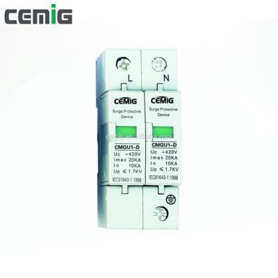 China Cemig SPD 20KA CMGU1-D20 High Quality Plastic Surge Arrester for sale