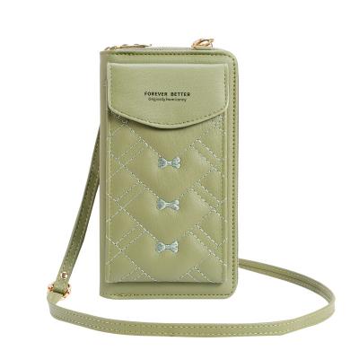 China Large Capacity Zipper Bag Waterproof Women's Long Mobile Phone Simple Shoulder Bag Fashion Wallet for sale