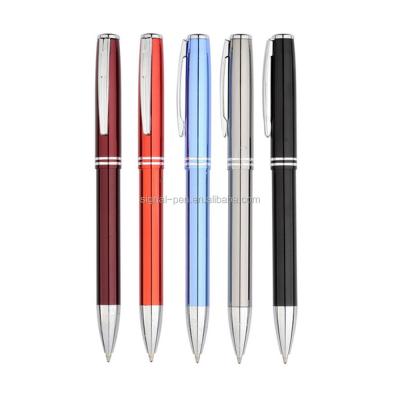 China office & School Pen New Twistable Twist Action Aluminum Metal Ballpoint Pen Custom Logo On Pen Barrel for sale