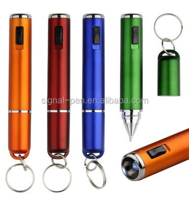 China Promotional Pen Mini Keychain Ball Pen and Flash LED Light Pen for Promotion for sale