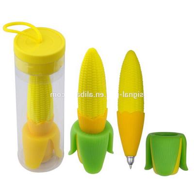 China Special Design Corn Shape Promotional Cute Pen For Kids Learning Personalized Mini Stick Pen for sale