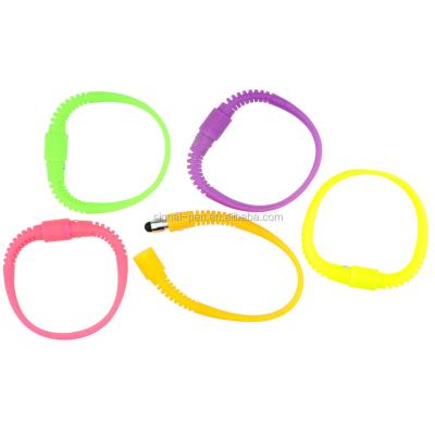 China Special Novelty Design Wristband Flexible Pen Rubber Material Wristband Pen With Stylus Head for sale