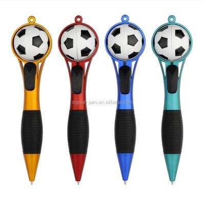 China Special Design Novelty Design Customized Soccer Top Item Promotional Plastic Ball Pen for sale