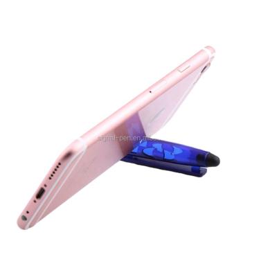 China Folding Mini Keychain Stylus Touch Pen Fanny Ballpen Mini Plastic For Phone for sale