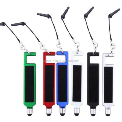 China Special Design Multifunctional Novelty 3 in 1 Phone Plug and Screen Stylus Touch Cleaner Tool for Business Promotion Gift for sale