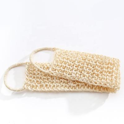 China EXFOLIATING Family Essential Deep Cleansing Skin With Handle Natural Sisal Pull Out Bath Belt for sale