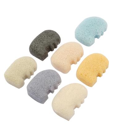 China Cute Elephant Breath Sponges Cute Natural Facial Face Wash Sponge Exfoliator Natural Exfoliating Cleansing Konjac Facial Cleansing Sponge for sale