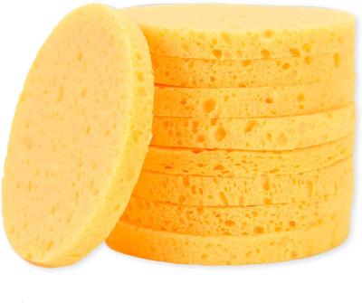 China All Natural Facial Cellulose Sponge, 25 Count Round Face Sponge for Exfoliator and Makeup Removal, Reusable and Biodegradable for sale