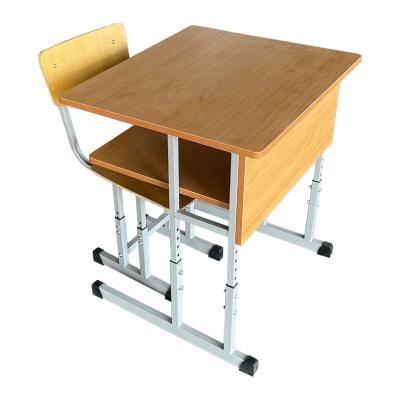 China Modern School Furniture Metal Adjustable Desk Price And Chair Set For School for sale