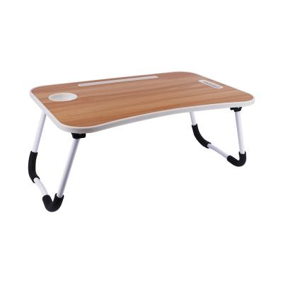 China (Size) Adjustable Wooden Laptop Table For Bedside Computer Desk Breakfast Portable Folding Laptop Table for sale