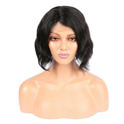 China Top Selling Brazilian Lace Front Wig Virgin Human Hair Bob Wigs For Black Women Pixie Cut Short Hair Body Wave Wig for sale