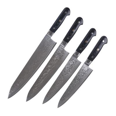 China Disposable Oem/wholesale 8,9,10.5,11.5 Inch Japan Vg10 Handmade Professional Damascus Kitchen Chef Knives Set Slicing Cleaver Gyuto Knife for sale