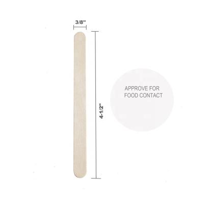 China Wooden Ice Cream Sticks 114 Mm Sustainable Round Edges for sale