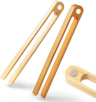 China Porcelain Viable Plant Wooden Salad Tongs, Toast Tongs, BBQ Tongs for sale