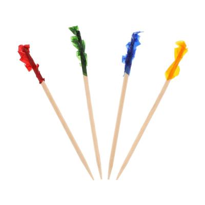 China Custom Mini Small Pick Sticks Birthday Wedding Party Cocktail Viable Toothpick Cake Picks for sale