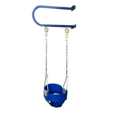 China Strong Full Bucket Toddler High Back Wall Swing Seat With Plastic Coated Chains for sale