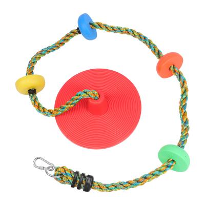 China Strong Color Swing Seat Climbing Rope With Plastic Platforms Kids Disc Swing Seat for sale