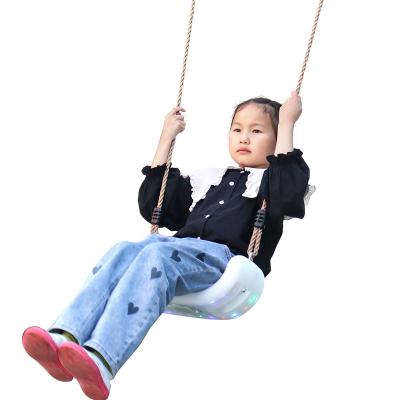 China 2021 Comfortable New Outdoor Plastic Single Swing Seat With LED Light for sale