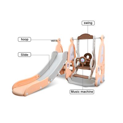 China Strong Indoor Multifunctional Baby Playground Kids Toys Seat Swing Plastic Swing Slide for sale