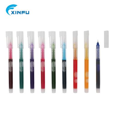 China office & Gift Smooth Writing Ink 0.5mm Colored Rollerball Fine Point Extra Tip Liquid Gel Ink Pen for sale